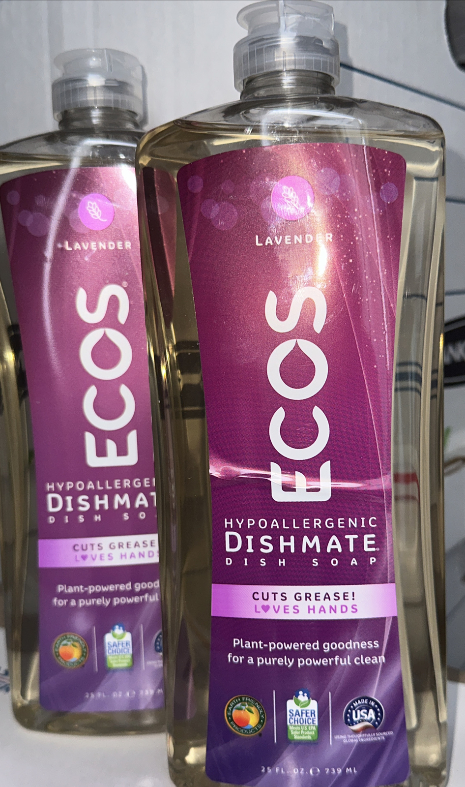 ECOS 25-oz. x 2- LAVENDER HYPOALLERGENIC DISHMATE New Old Stock 👀