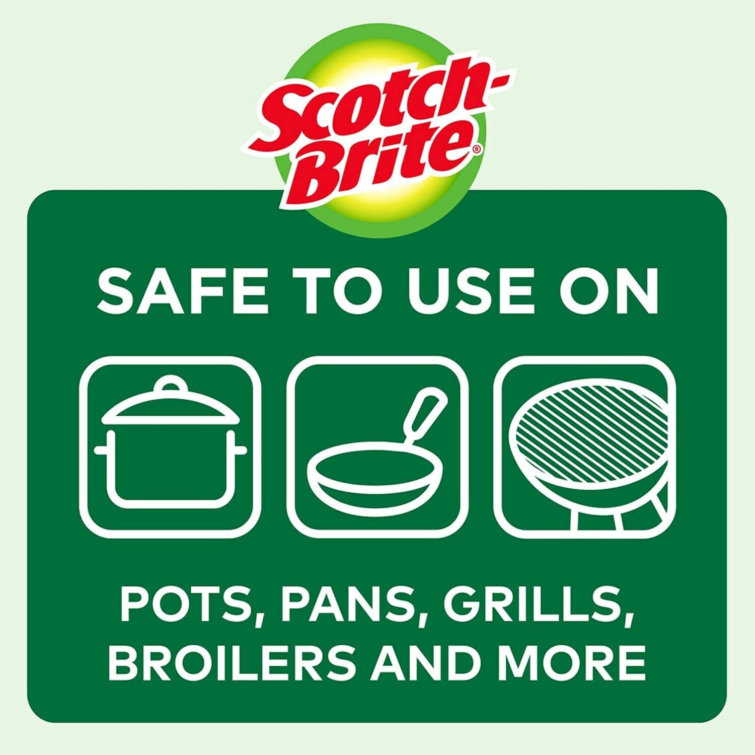 Scotch-Brite Stainless Steel Scrubber, Dish Scrubbers for Cleaning 3 Scrubbers