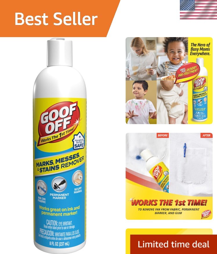 Household Stain Remover Spray – 8 fl oz for Safe Cleanup on Fabrics & Plastics