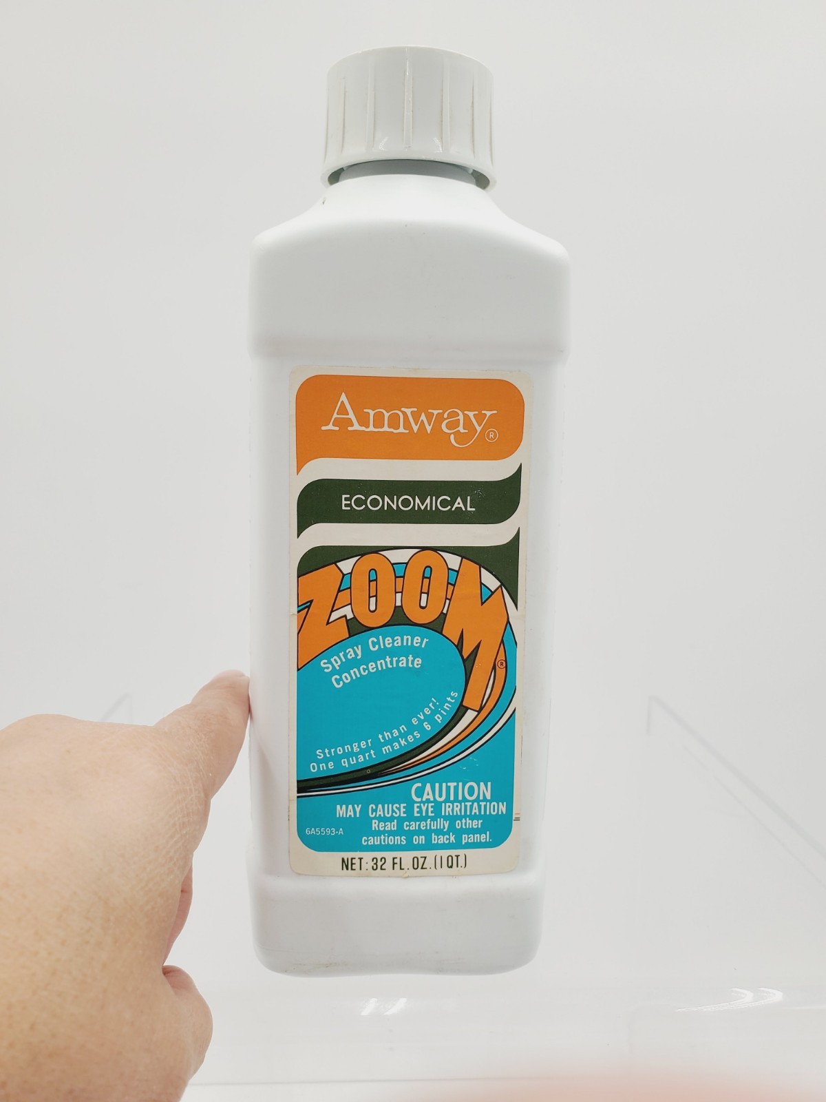 Vintage Amway ZOOM Liquid Cleaner Concentrate Refill 1 Qt Economical 1/3 Full