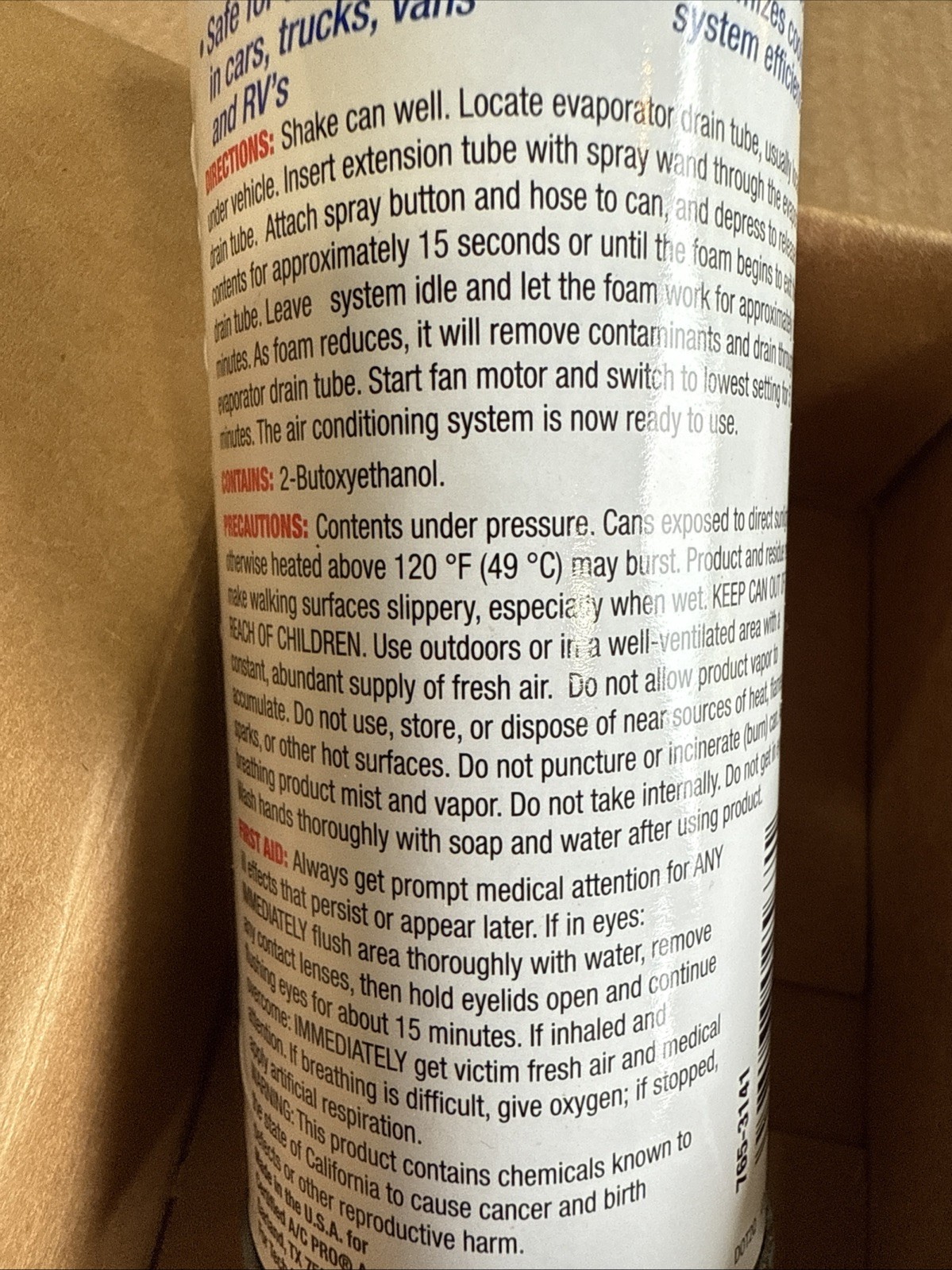 A/C PRO ODOR ELIMINATOR OE-1 (765-3141) , 8 Oz Bottle , Free Shipping !