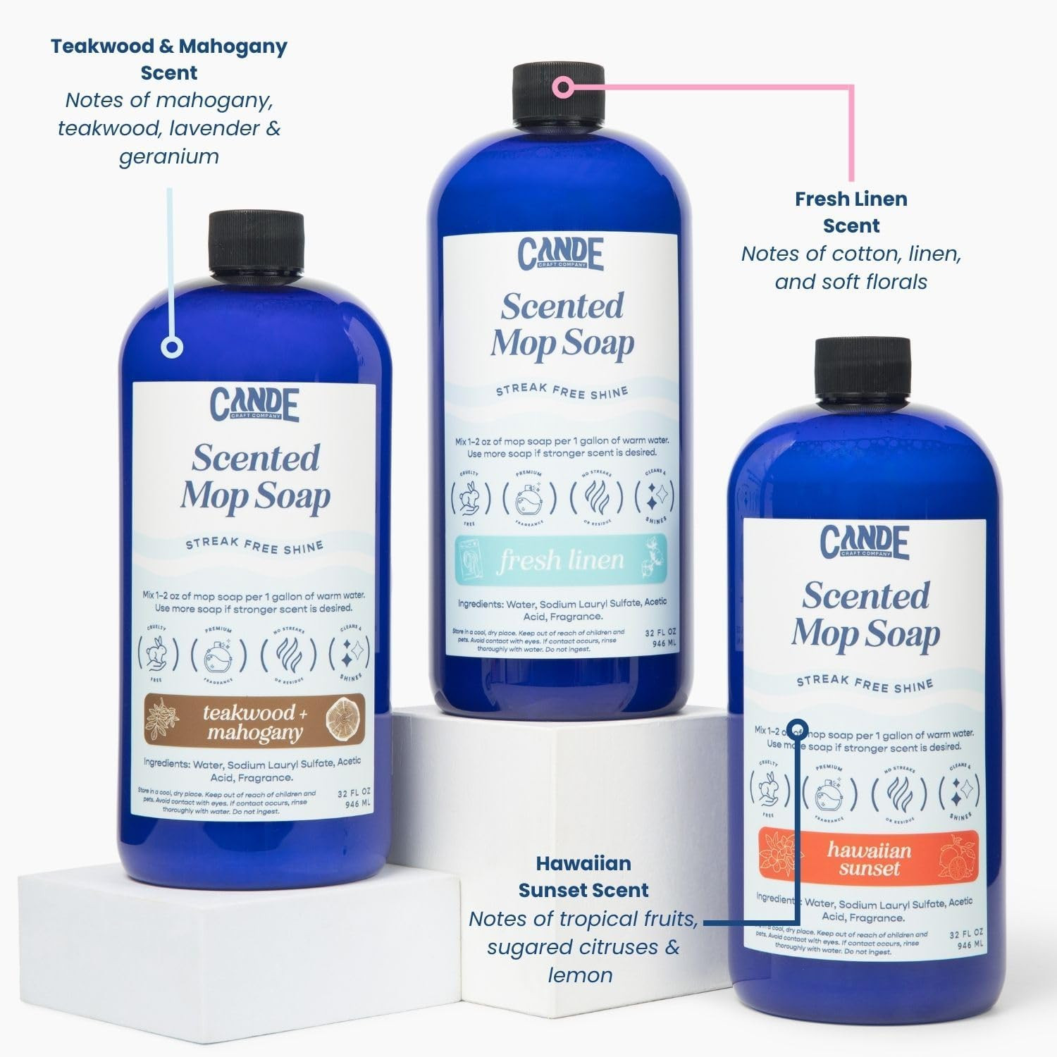 Candecraftco CANDE Mop Soap – Highly Scented Mop Soap, Luxury Floor Cleaner, Pre