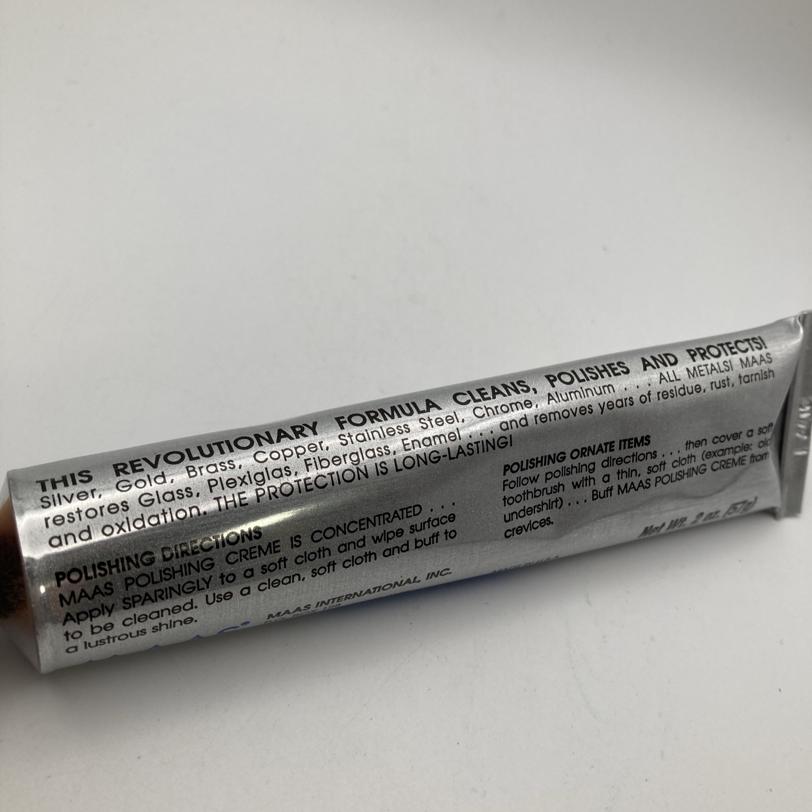 MAAS 2 oz. Concentrated Polishing Creme / 2 Ounce Tube / All Metals /Made in USA