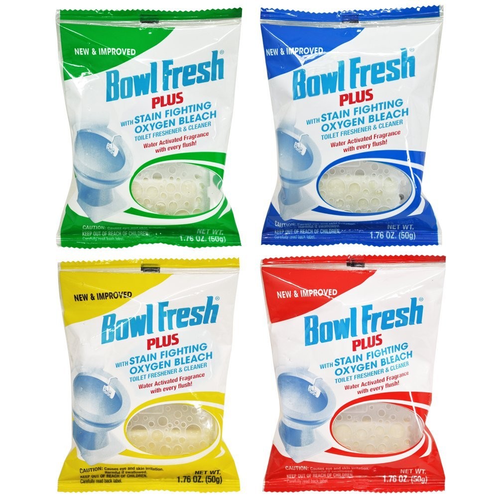 Toilet Bowl Cleaner & Deodorizer, Water Activated Fragrance, 4-Pack