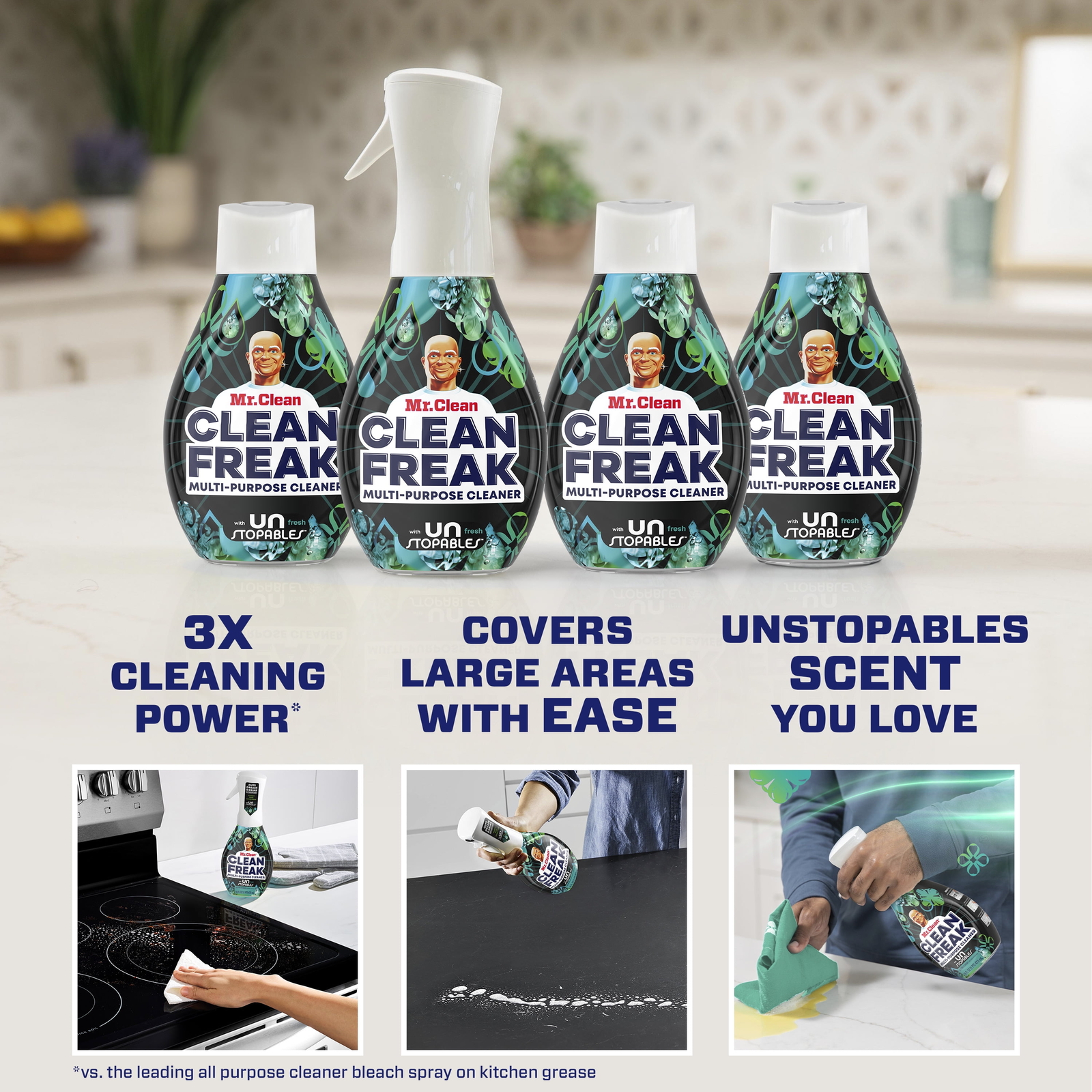 Multi Surface Cleaning Spray, , Unstopables Fresh Scent, 64 fl oz