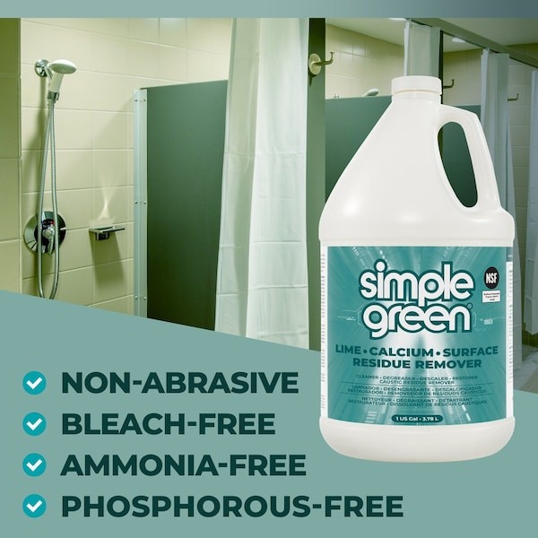 Simple Green 1710200600128 Calcium And Lime Remover, 1 Gal, Unscented
