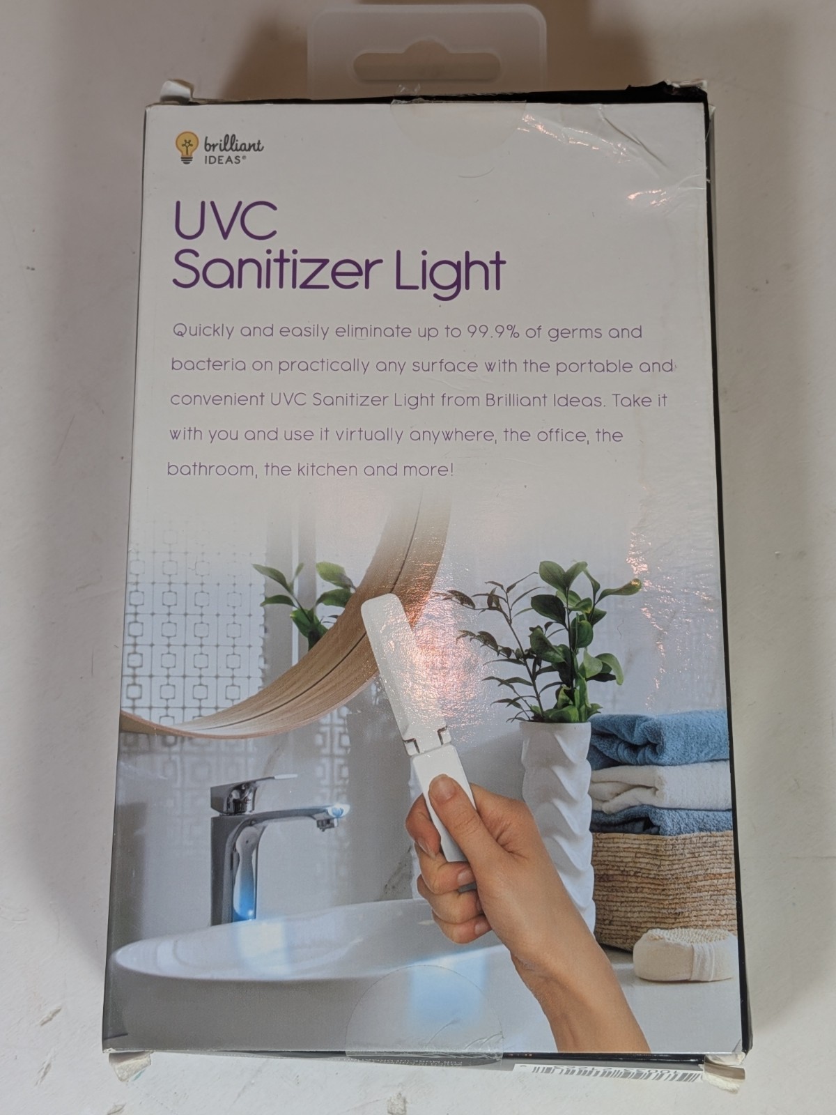 UVC Sanitizer Light By Brilliant Ideas. Unused In Open Box