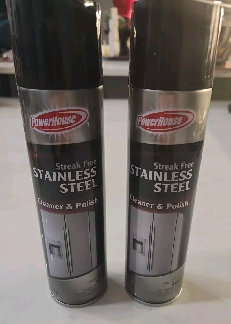 PowerHouse Streak Free Stainless Steel Cleaner & Polish, 8 oz – 2pk