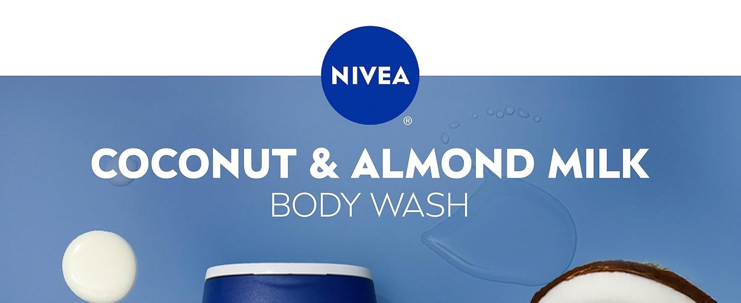 Pampering Coconut and Almond Milk Body Wash with Nourishing Serum, Body Wash for