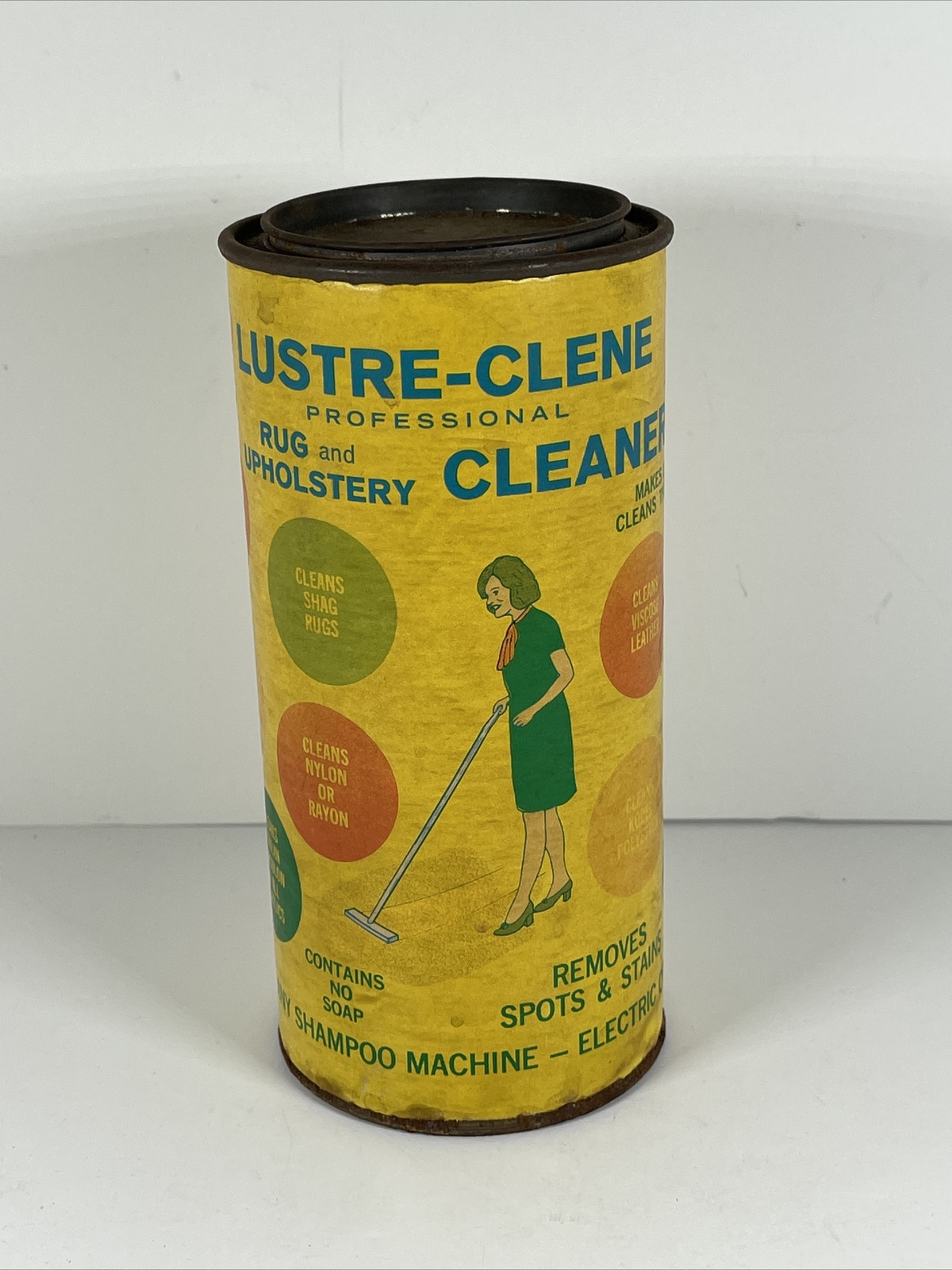 1970 Powered Lustre-Clene Non Toxic 9oz Shag Oriental Rugs NOT FOR USE Decor VTG