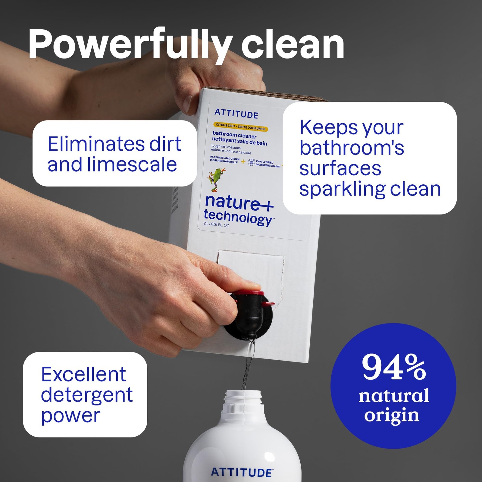 Bathroom Cleaner Spray, EWG Verified, Plant-Based & Vegan, Safe for Bathroom …