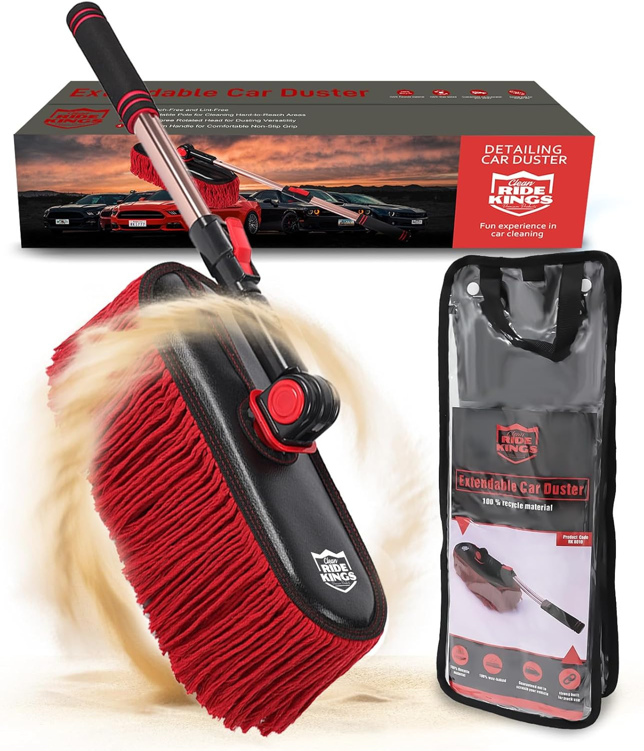 Car Duster Exterior Scratch Free,Soft Brush Kit for Truck,Suv,Rv and Motorcycle,