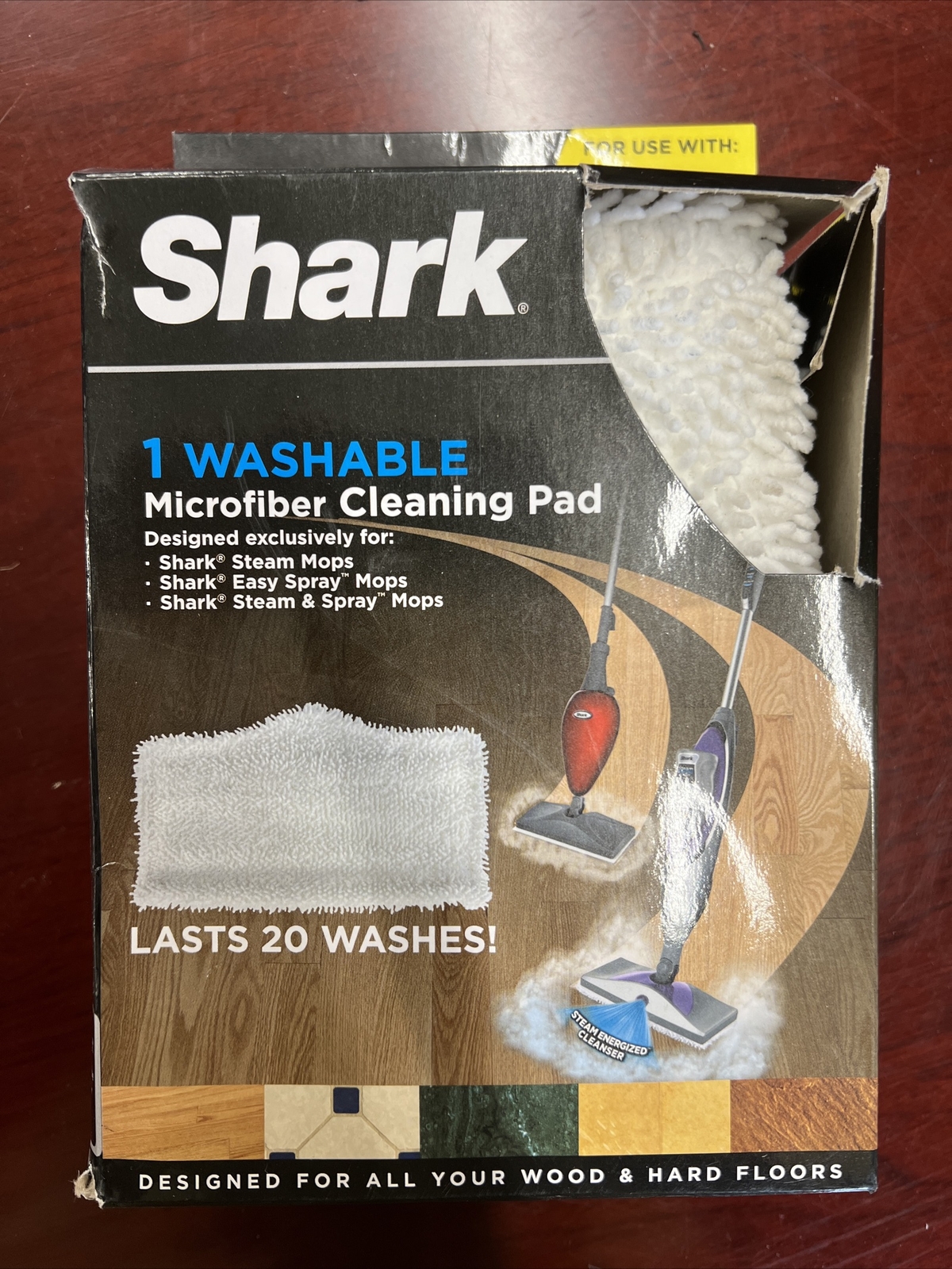 Shark Wood Floor Microfiber Washable Cleaning Pad SonicSteam Easy Spray 1 CT (P)
