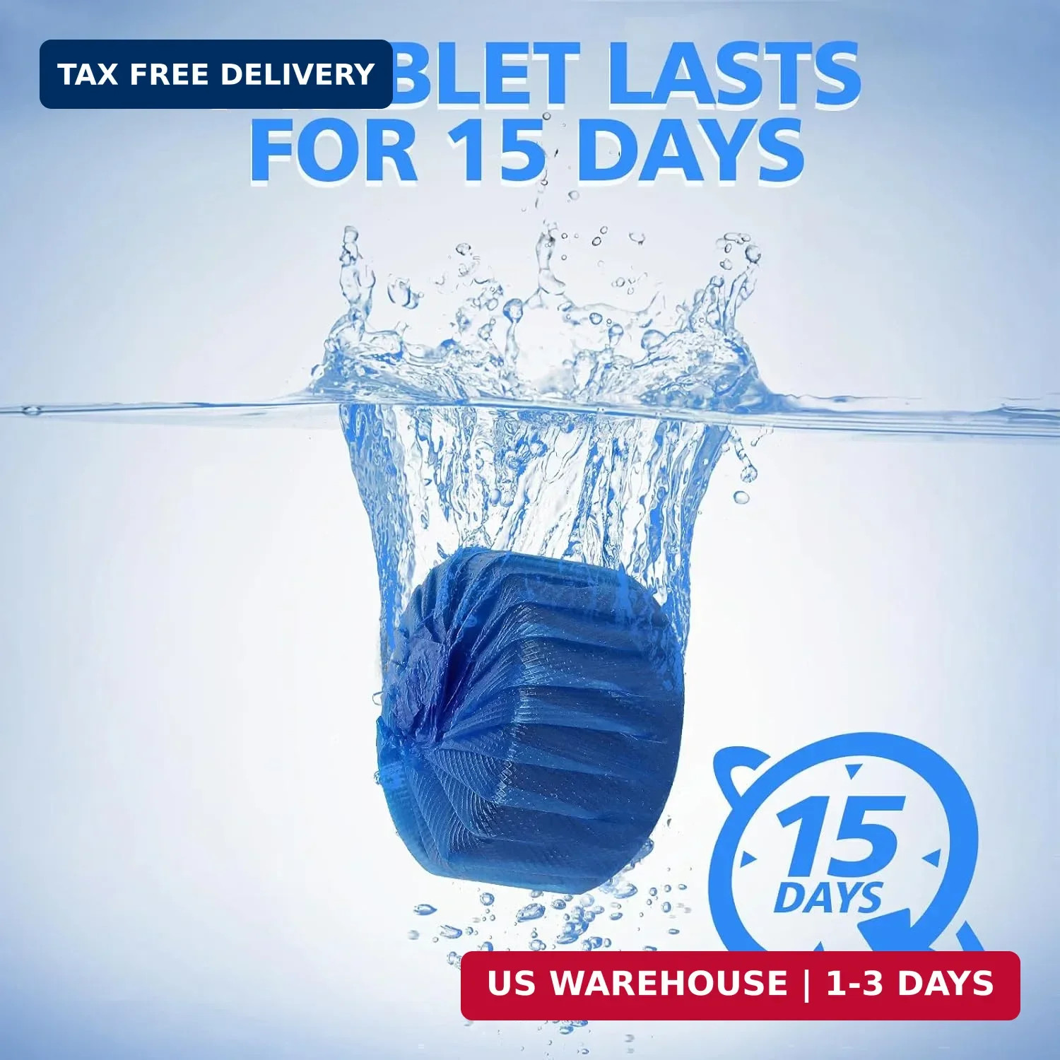 USKICH 20 Pack Toilet Bowl Cleaner Tablets,Blue Automatic Toilet Tank Cleaners,