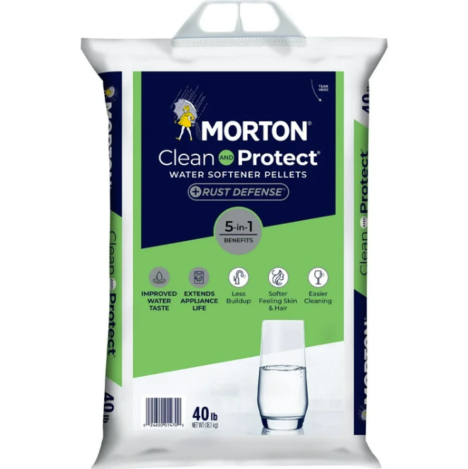 (4 pack) Morton® Clean and Protect Plus Rust Defense Water Softener Salt Pellets