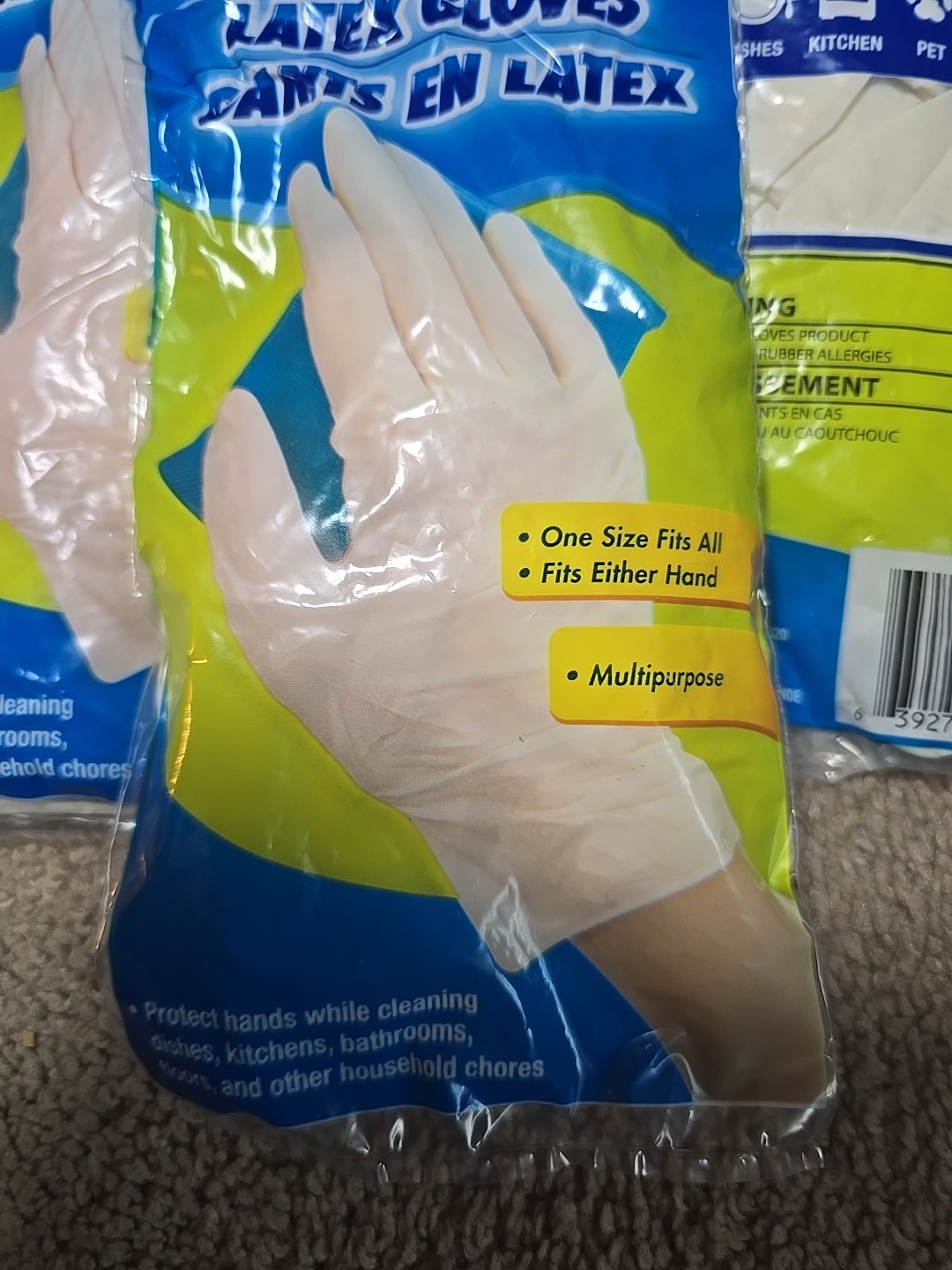 Lot Of 5 -10 Pack (50) Scrub Buddies Latex Gloves 1 Size Fits Most Multipurpose