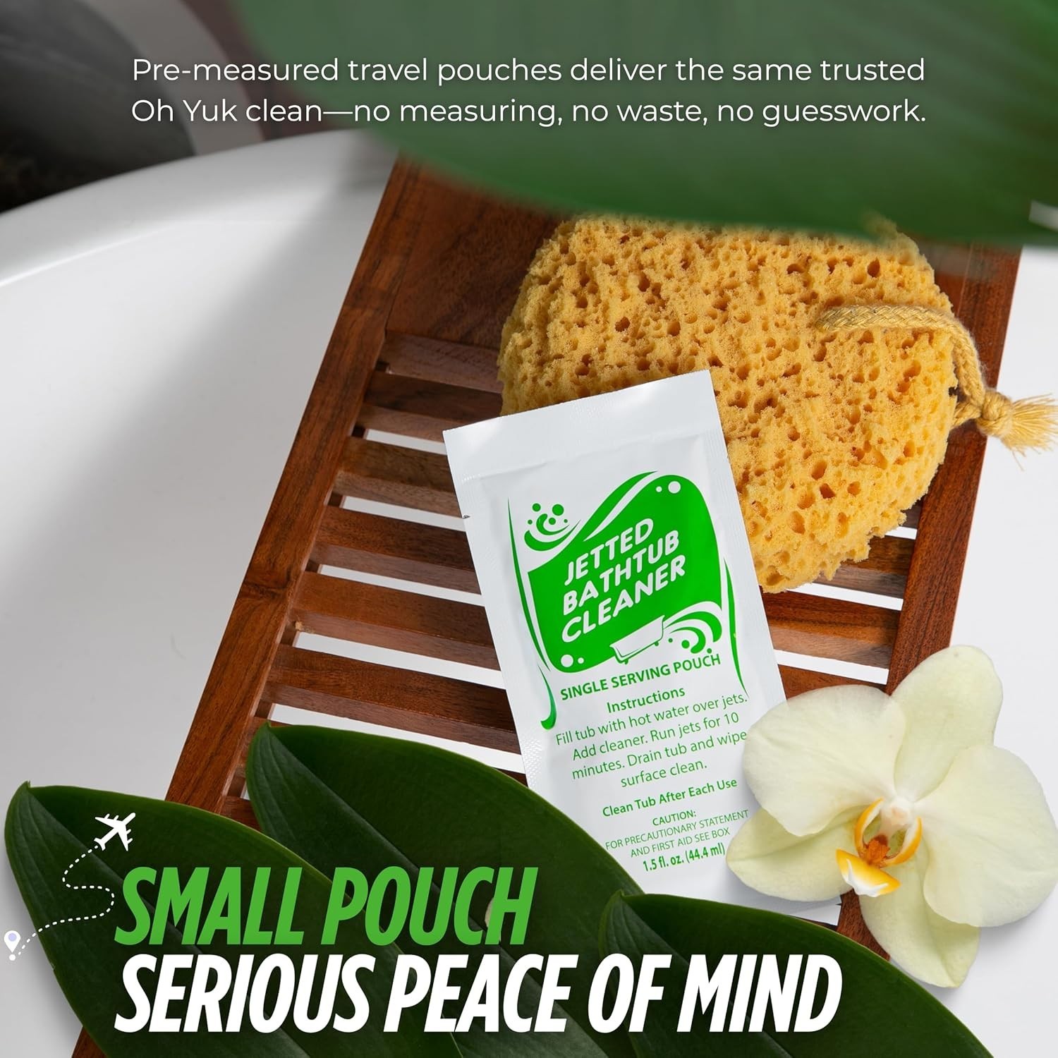 Effortless Jetted Tub Cleaner – Concentrated Formula in 2 Travel-Sized Pouches