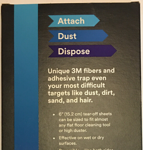 NEW 12 Sheet Pkg – 3M Dry Sweep & Dust Sheets Trap Dust, Dirt & Sand 5 In x 6 In