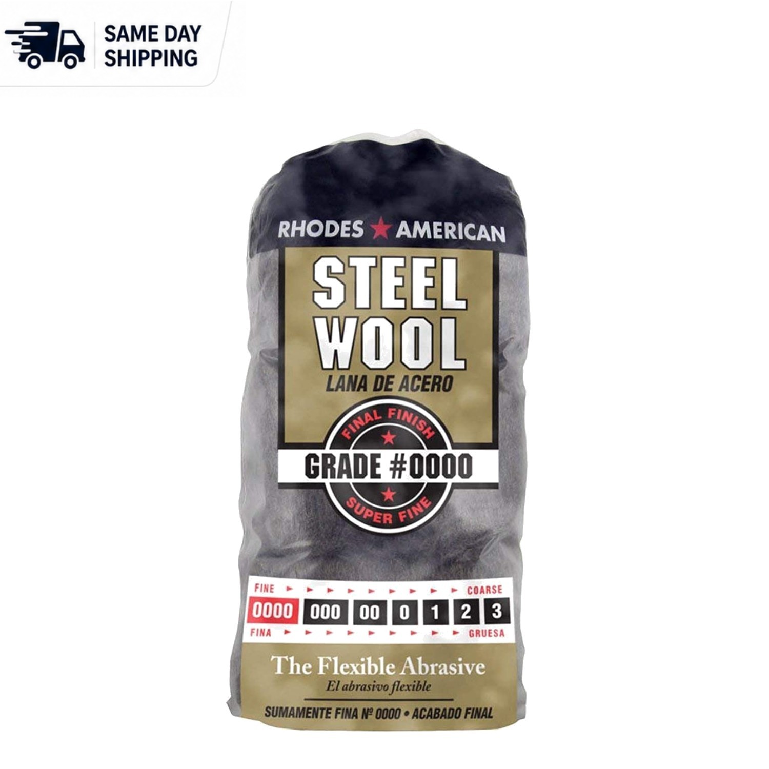 Rhodes American 12 Pad Steel Wool – #0000 Grade for Precision Cleaning & Buffing