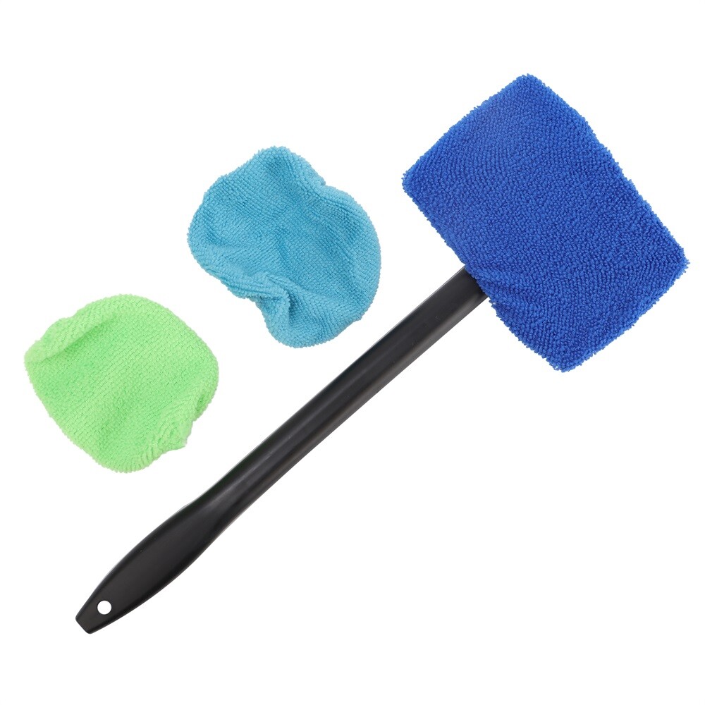 3PC Window Windshield Cleaning Tool Microfiber Car Wiper Cleaner Glass Brush USA