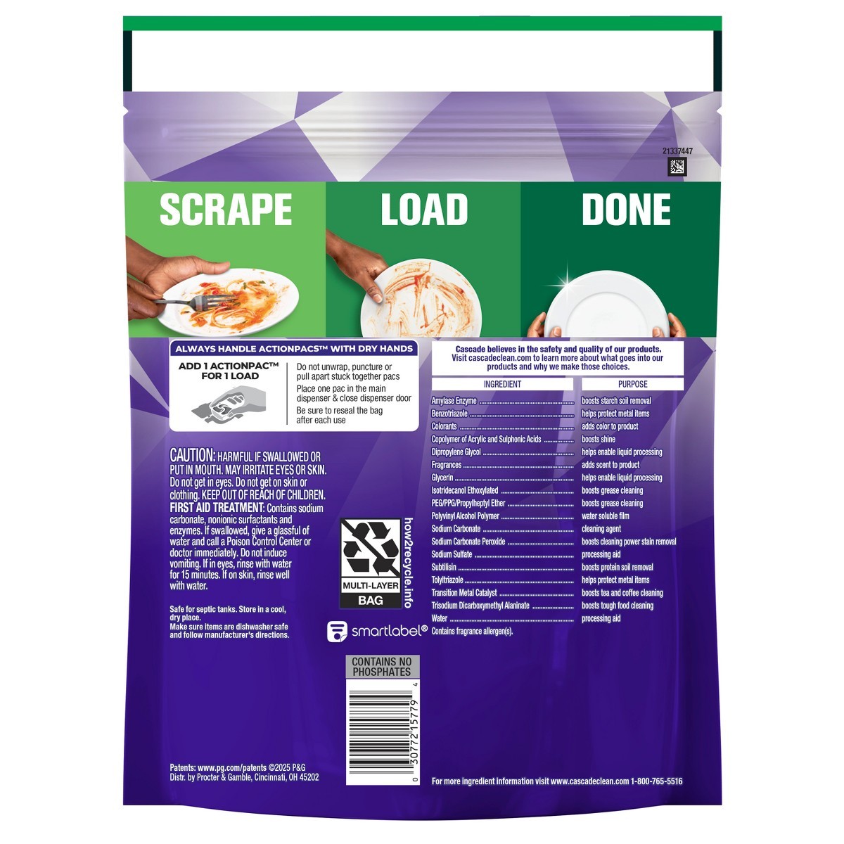Cascade Platinum Plus Pods Dishwasher Detergent – Fresh – 40ct