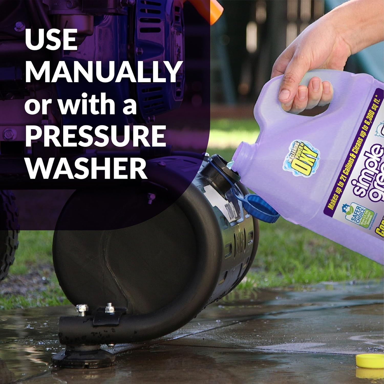 Oxy Solve Driveway Cleaner – 128 Fl.Oz Biodegradable Pressure Washer Solution