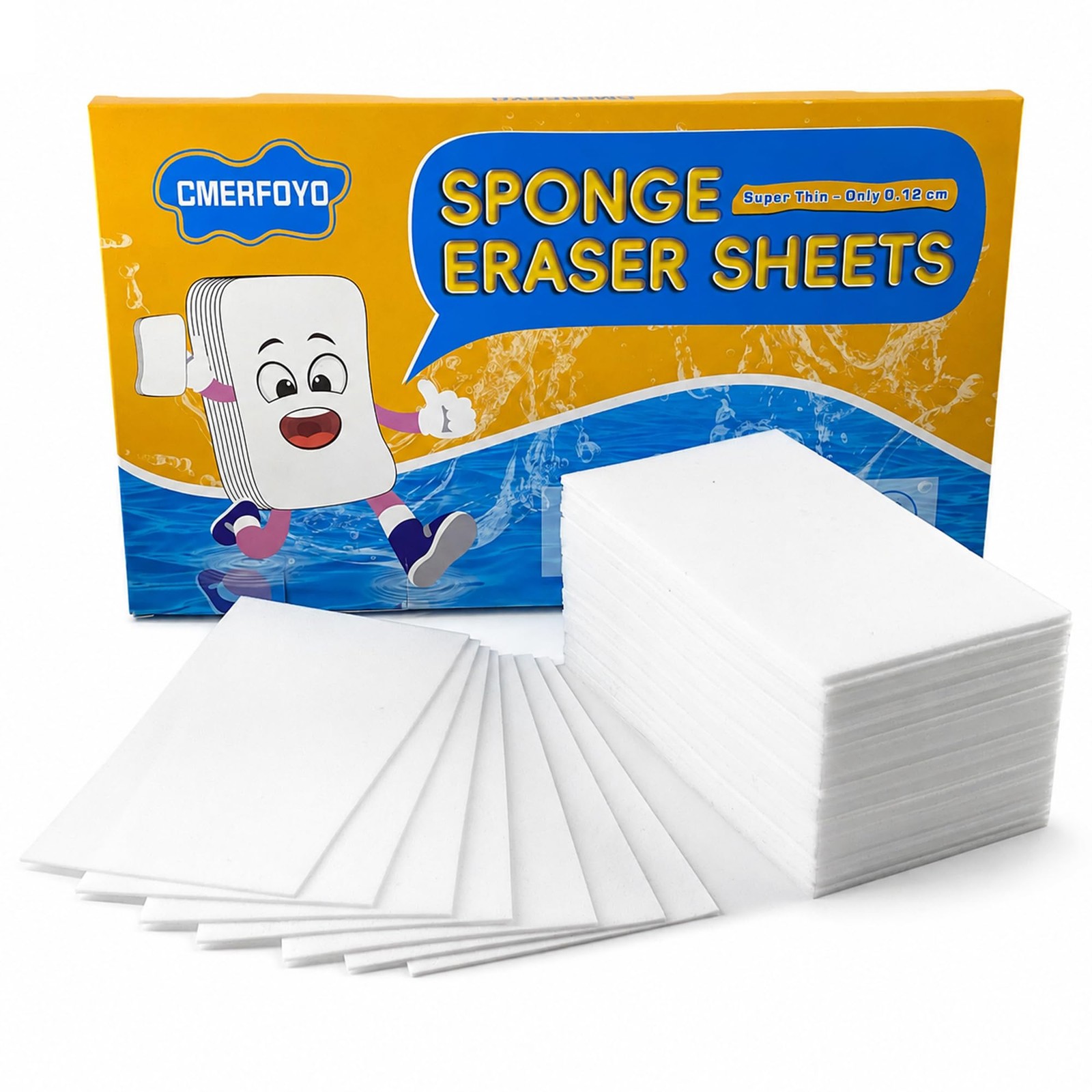 48 Pads Magic Sponge Eraser Sheets, Super Thin 0.12cm Disposable Melamine Spo…