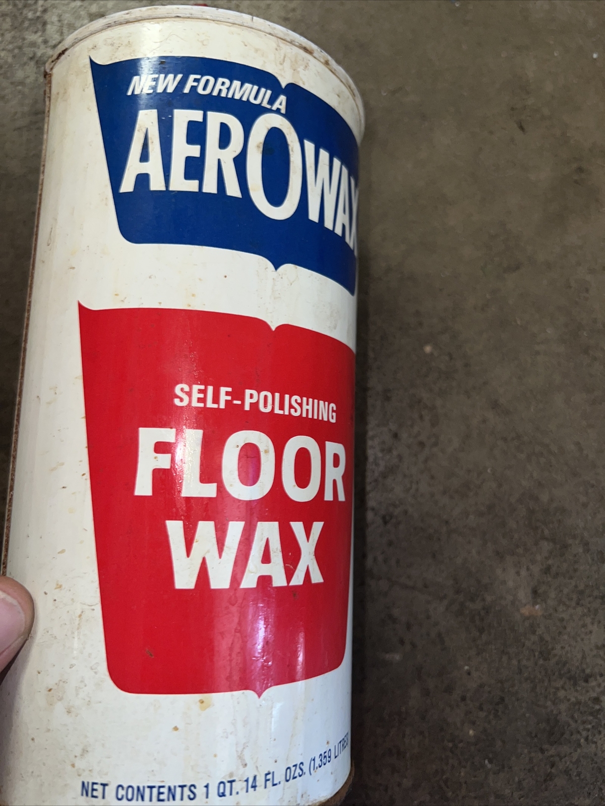 [A11] — Vintage Klear Floor Finish SC Johnson Wax 27 Oz Can Plus Aerowax Floor
