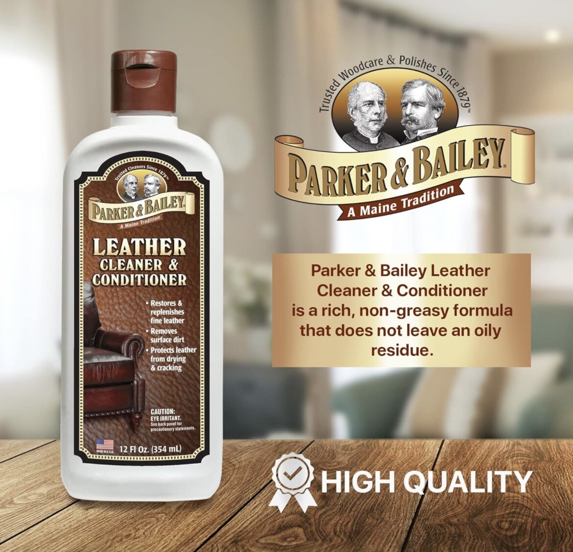 PARKER & BAILEY Leather Furniture Upholstery CLEANER & CONDITIONER 12oz