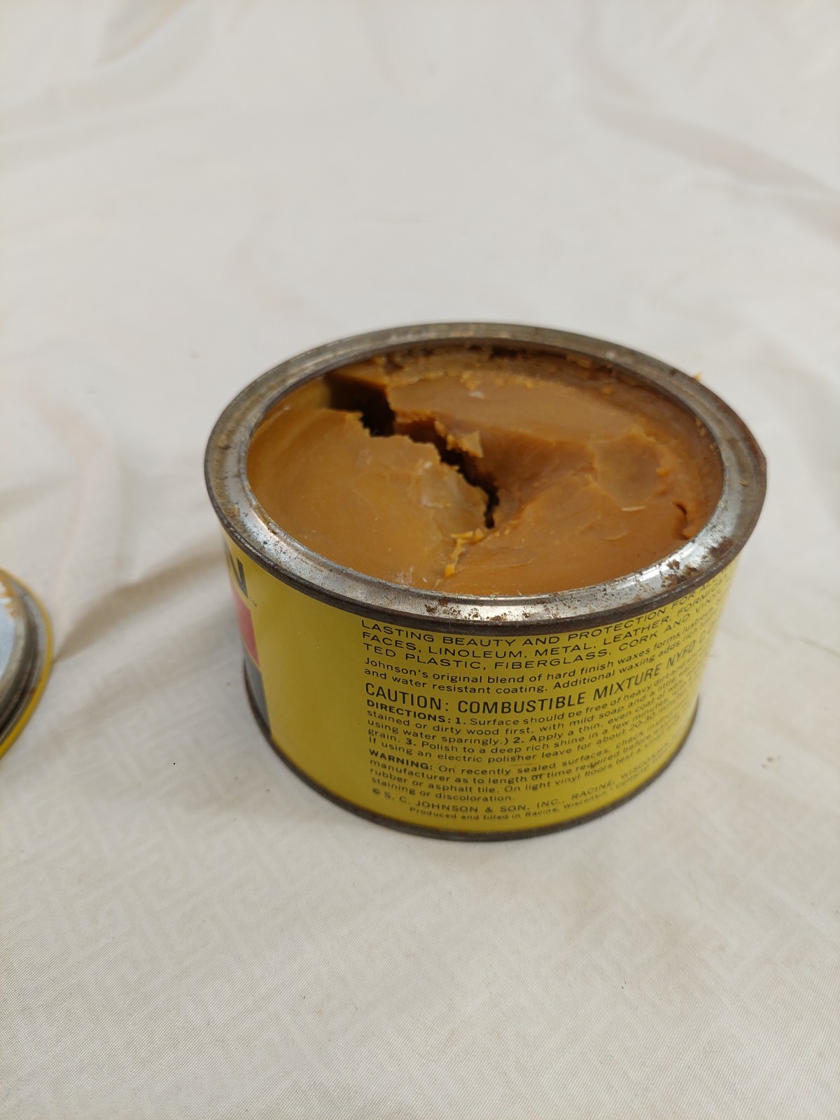 SC Johnson Paste Wax The Original Formula 1lb 3oz Discontinued Nearly Full