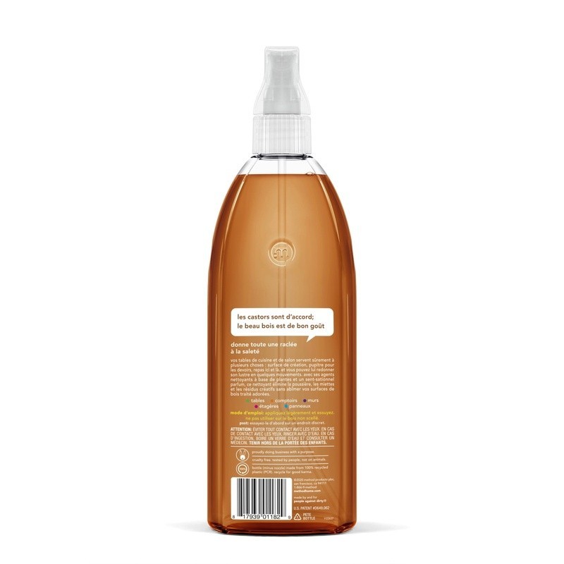 Natural Almond Wood Cleaner Spray Plant Based Dust Remover 28oz Indoor Use