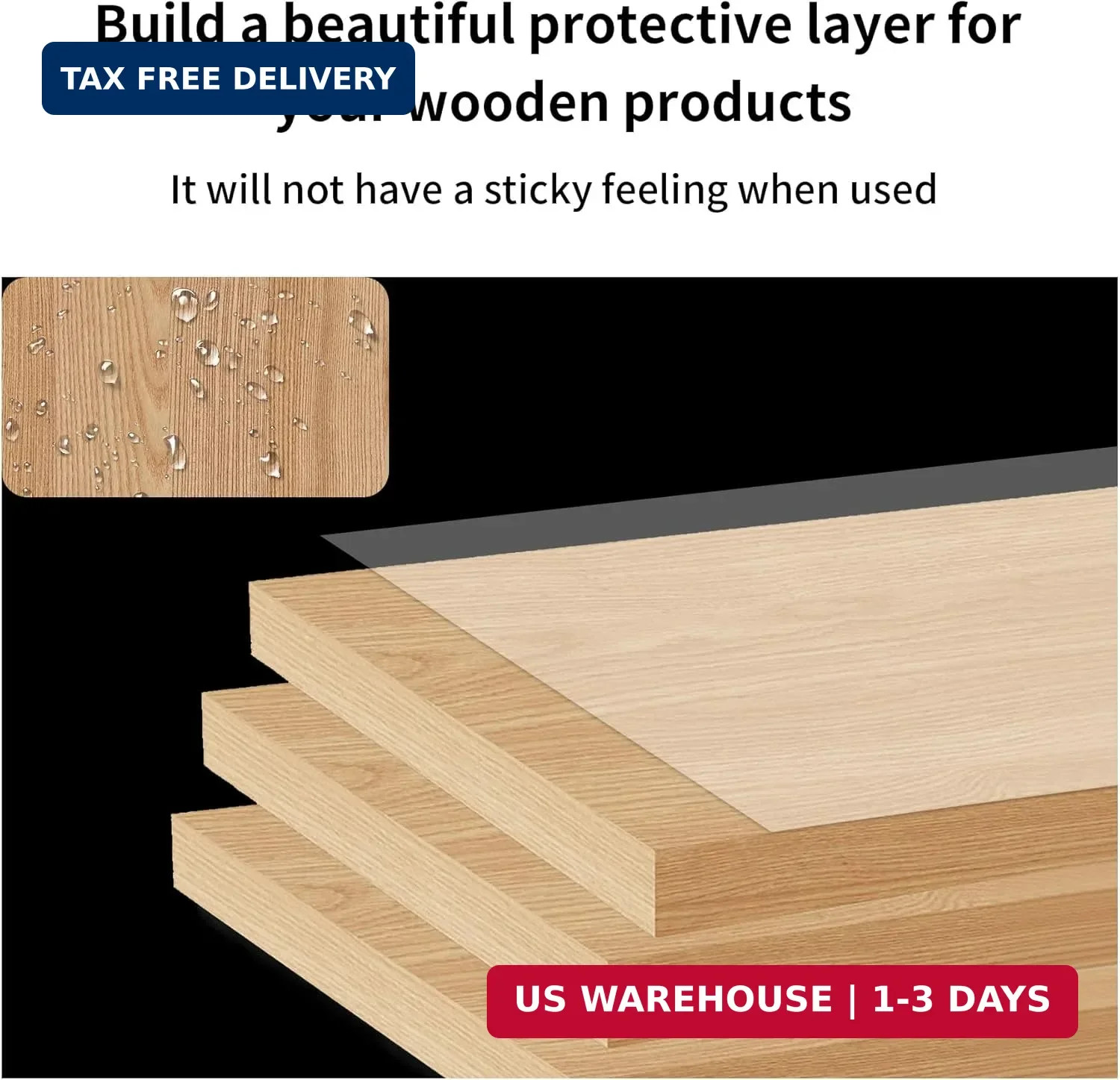 8 oz 100% Natural Pure Tung Oil for Wood Finishing Food Grade Safe, Waterproof T