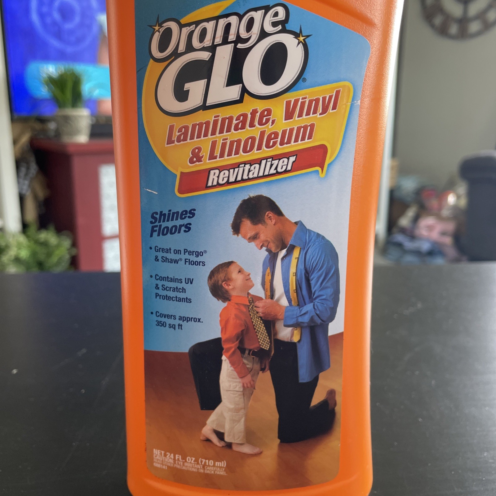 Vintage Orange Go Laminate Vinyl & Linoleum Revitalizer 2005 20/24 Oz