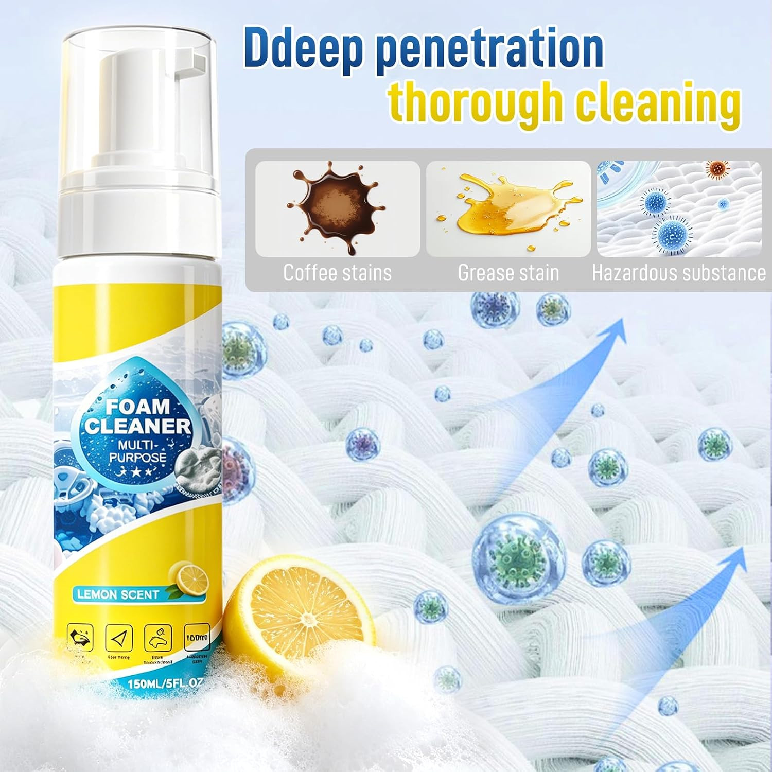 4-In-1 Foam Spray Cleaner – 2026 New Foam Cleaner Multi Purpose, New Foam No-Rin