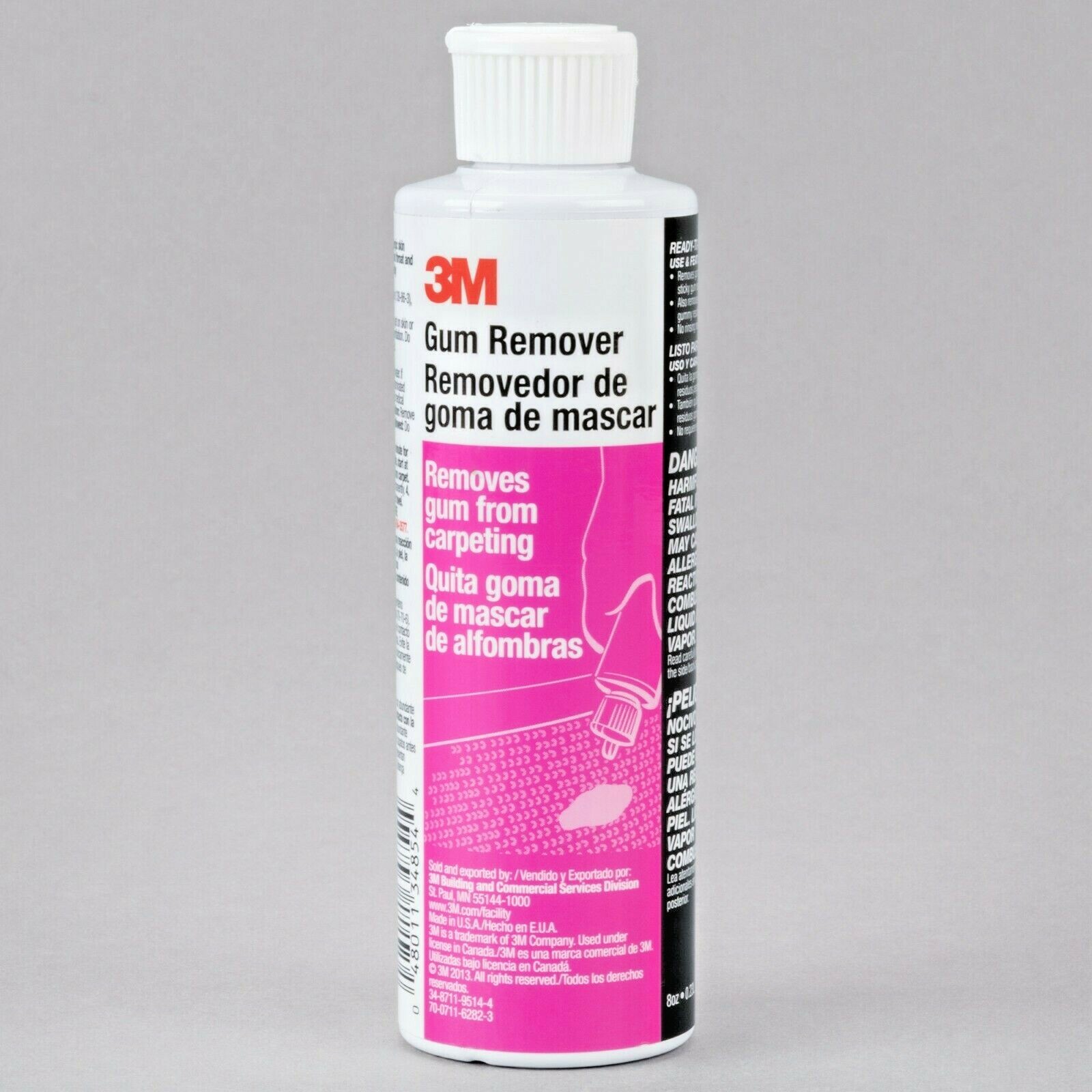 (SIX BOTTLES) 8 oz READY-TO-USE GUM/WAX LIQUID REMOVER 3M PRODUCT #34854