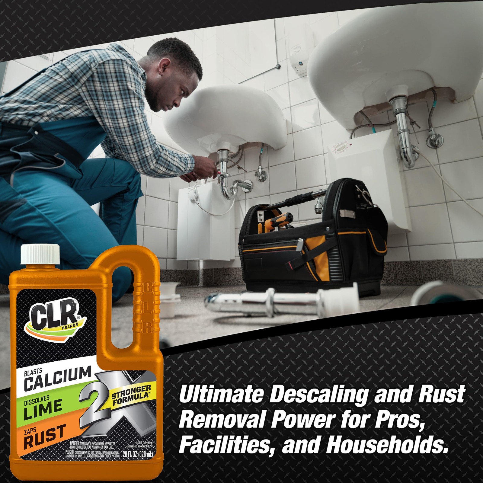 Calcium Lime Rust Remover Descaler Heavy Duty 28oz Bottle Commercial Household
