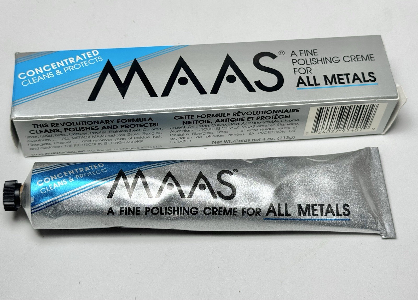 MAAS Fine Polishing Cream For All Metals – 4oz – Partial Tube