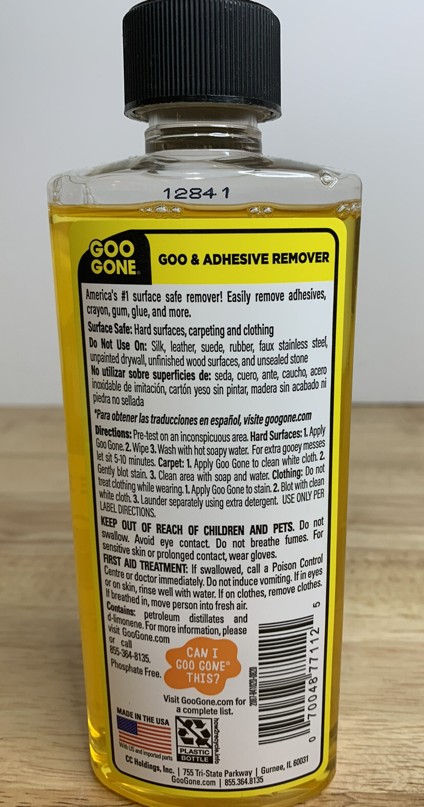 Goo Gone Adhesive Remover Surface Safe 8 FL. OZ.