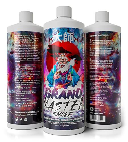 32oz Soak and Wash Biodegradable Bong Cleaner Glass Pipe & Hookah Cleaner