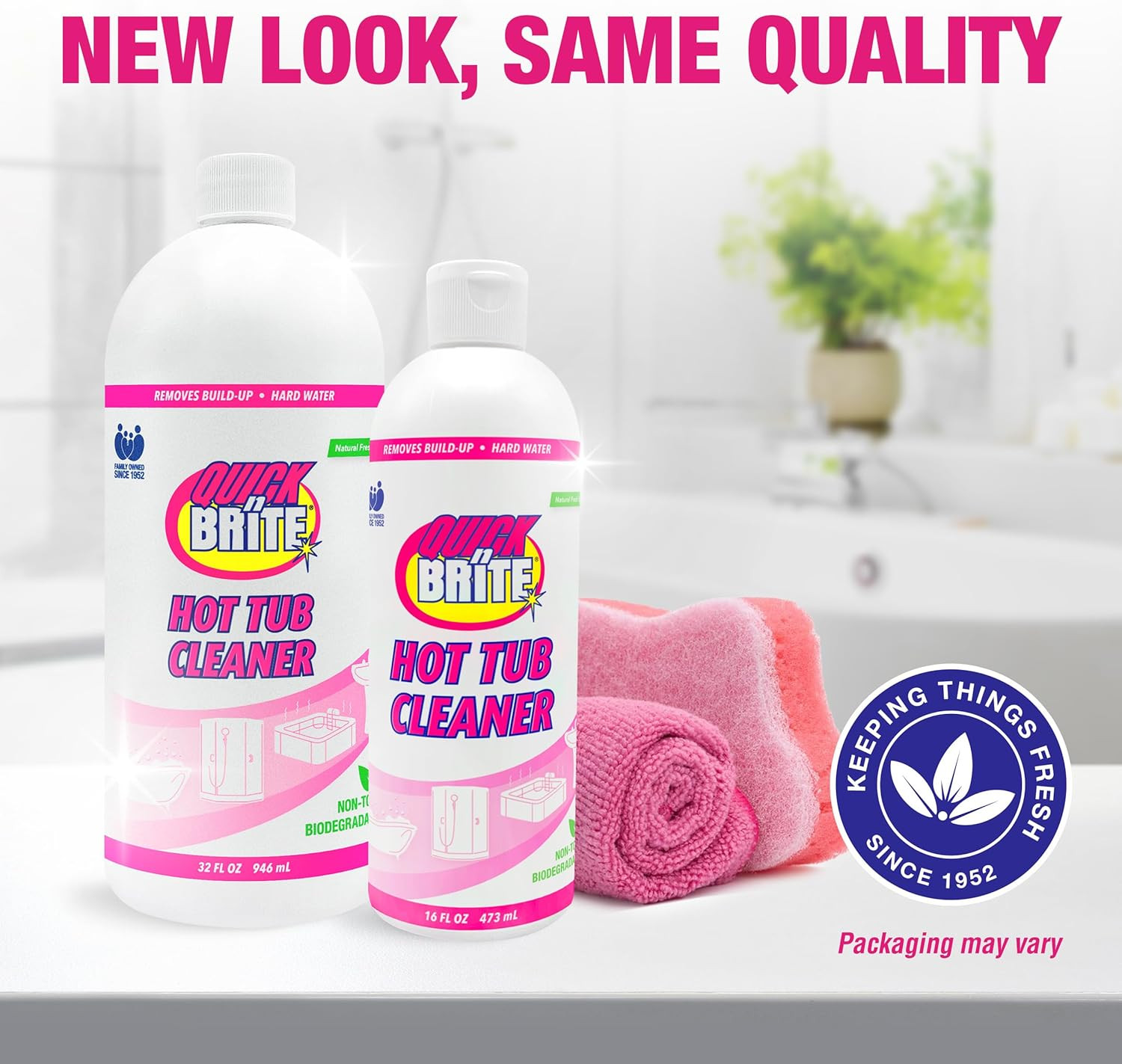 Quick N Brite Heavy Duty Hot Tub Cleaner Kit – Non-Abrasive Cleaning Gel with Sp