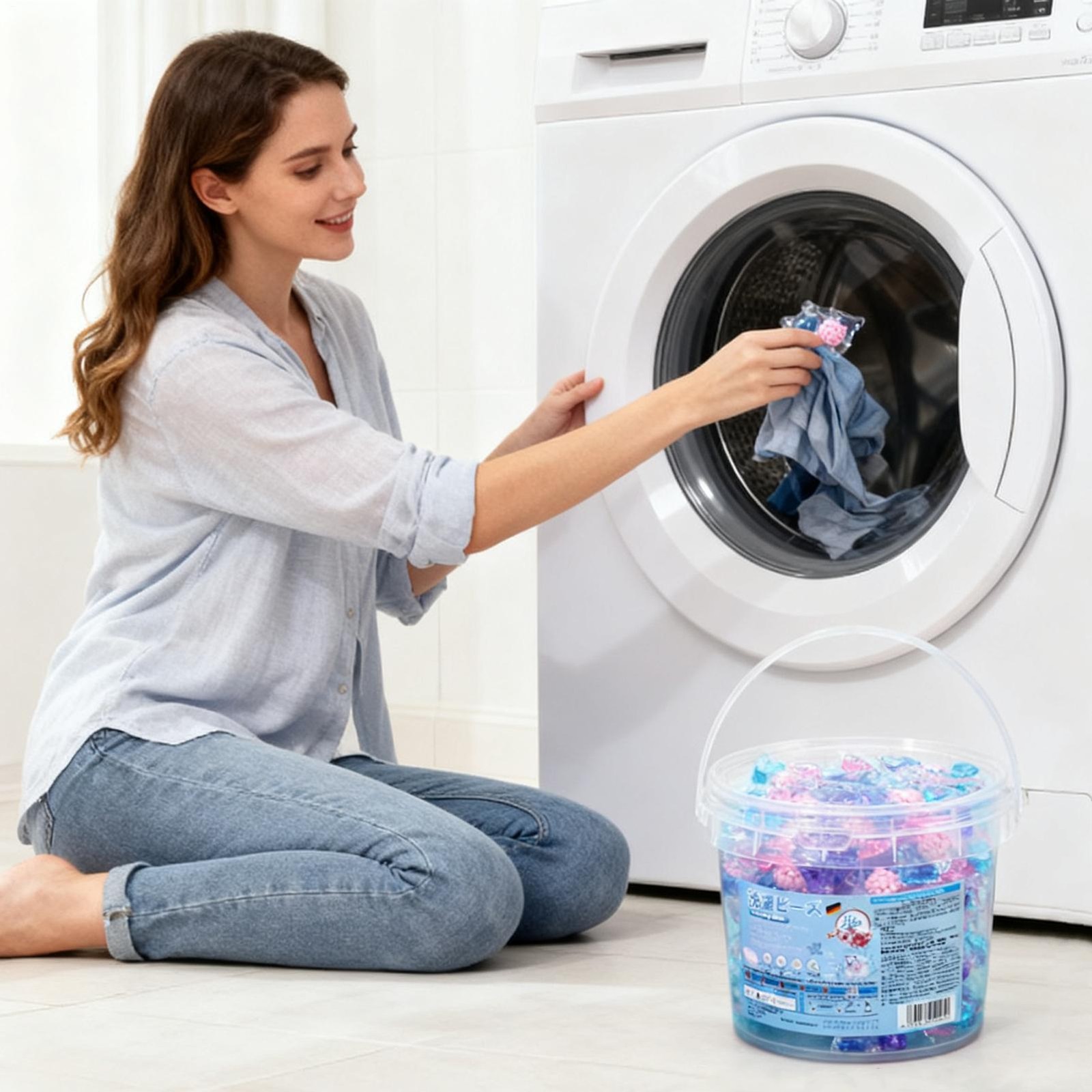Laundry Detergent Pods Deep Cleaning 40 Tablets Beads Laundry Pods