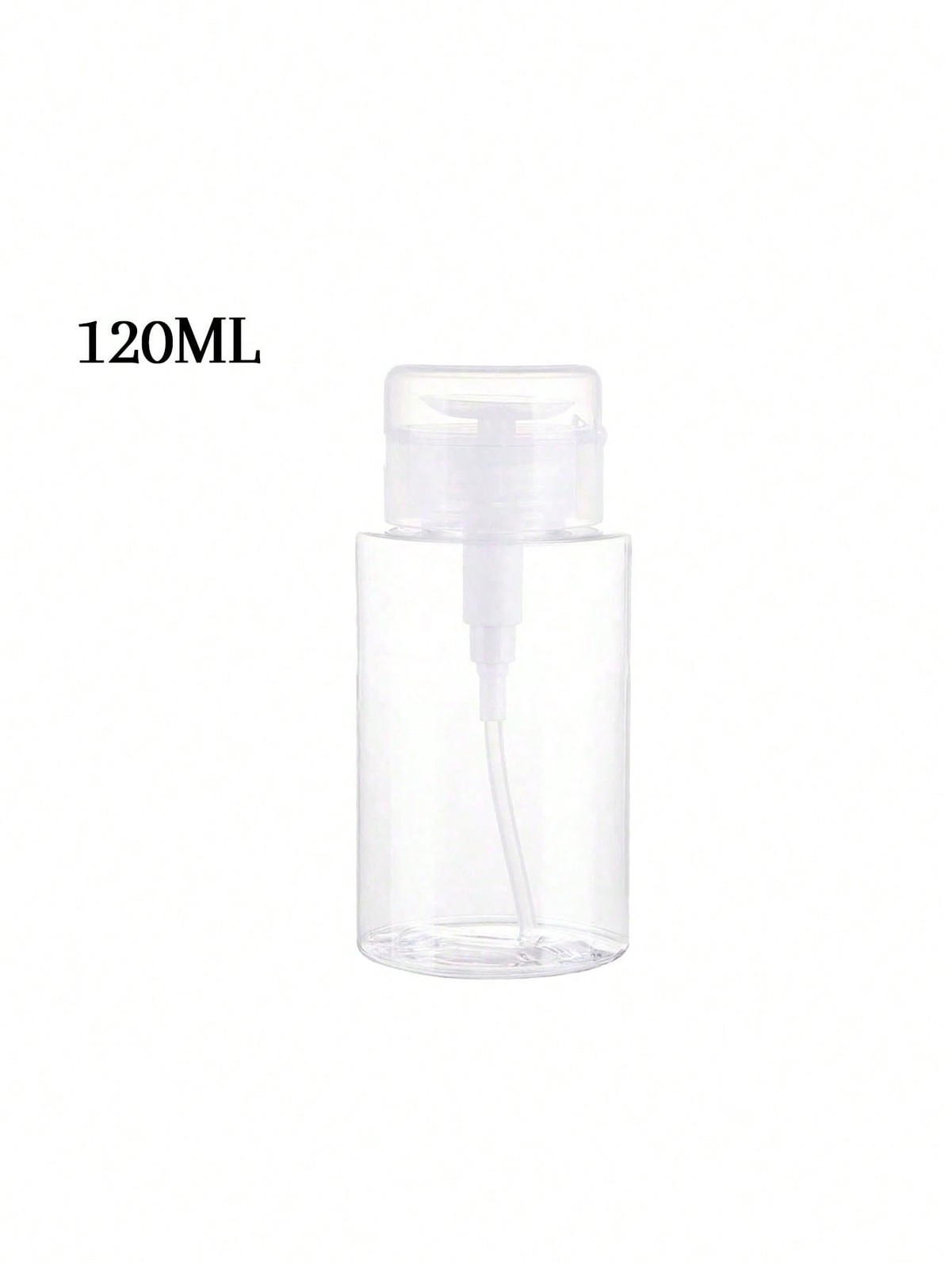 Clear PET Refillable Travel Bottle No Pattern 120ML Pump Dispenser For Toner