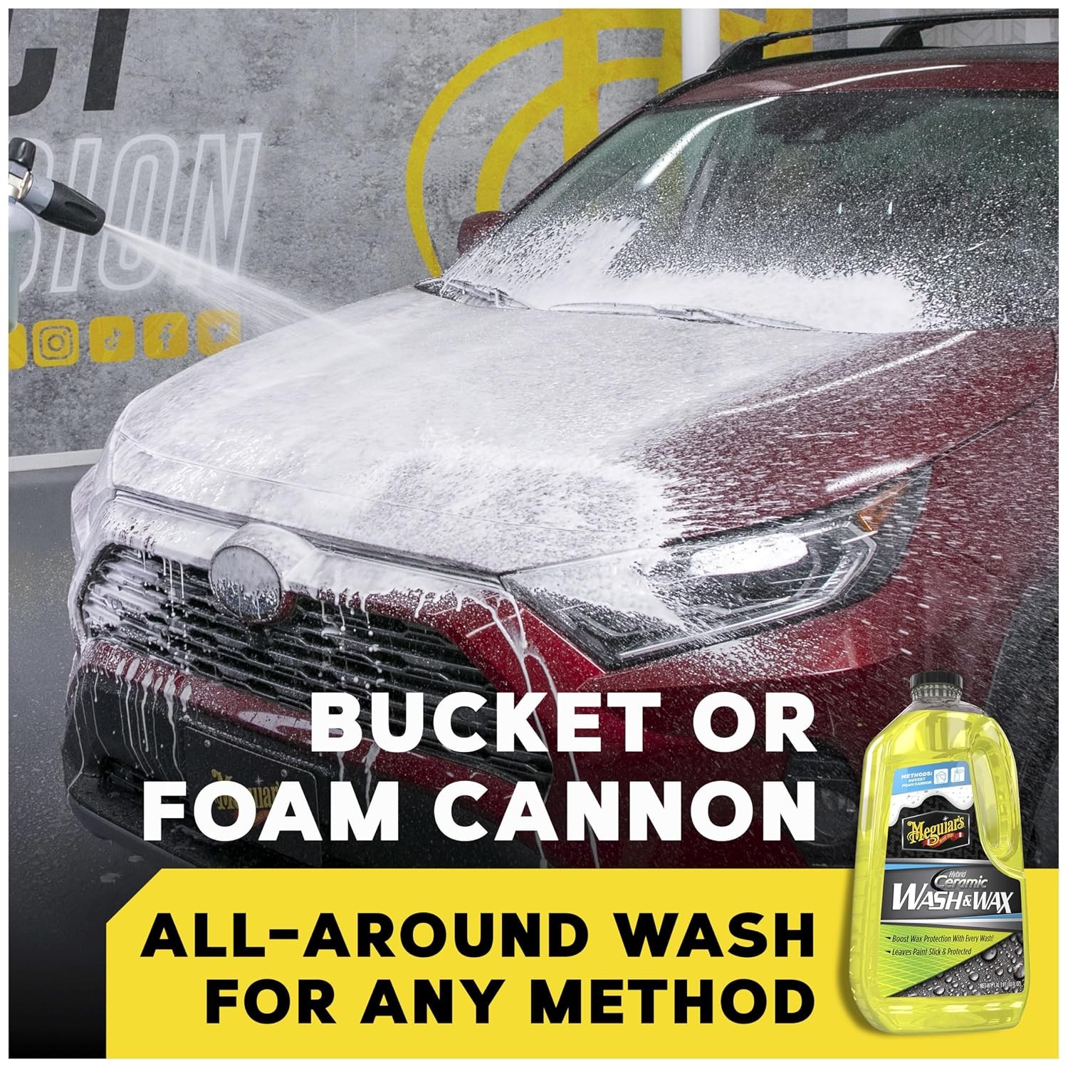 Meguiar’s Hybrid Ceramic Car Wash & Wax, Ceramic Car Wash, Car Wax Cleaner