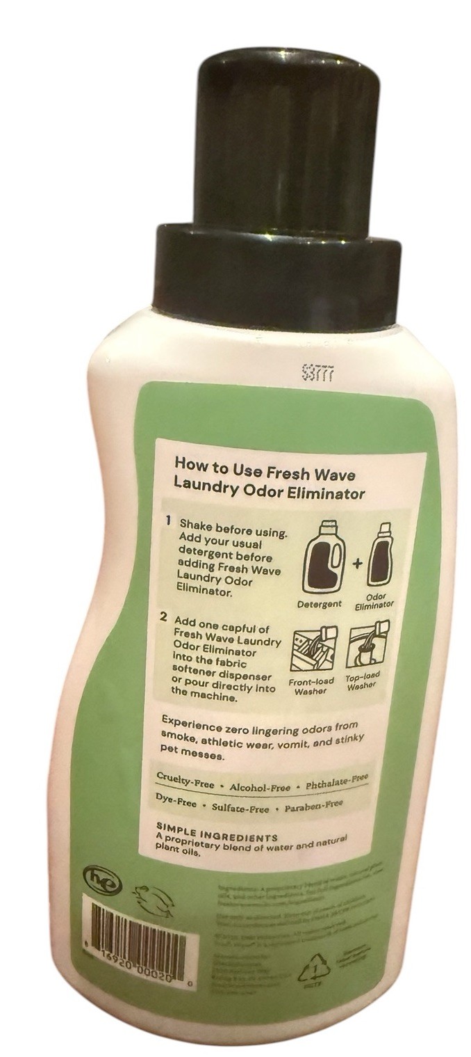 Fresh Wave Plant Based Odor Removing Laundry Booster Cruelty Free USA 24 fl oz