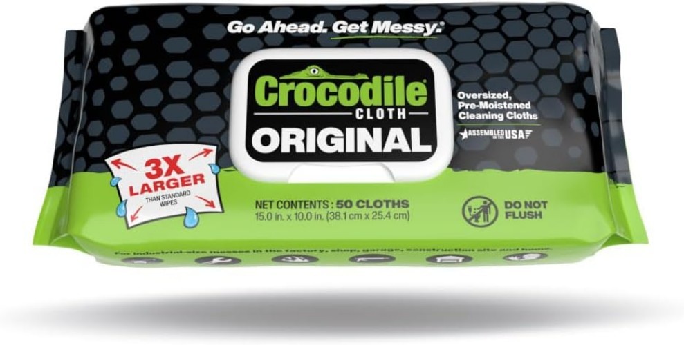 50 Count Extra-Large Cleaning Wipes, Safe on Skin, Ideal for Home & Work