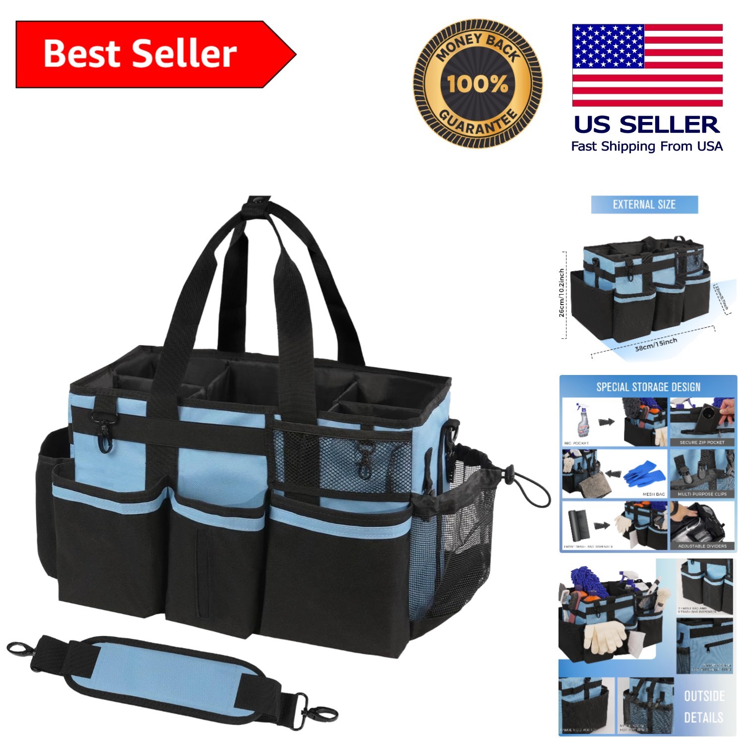 Water-Resistant Wearable Cleaning Caddy – Efficient Organizer for Housekeepers