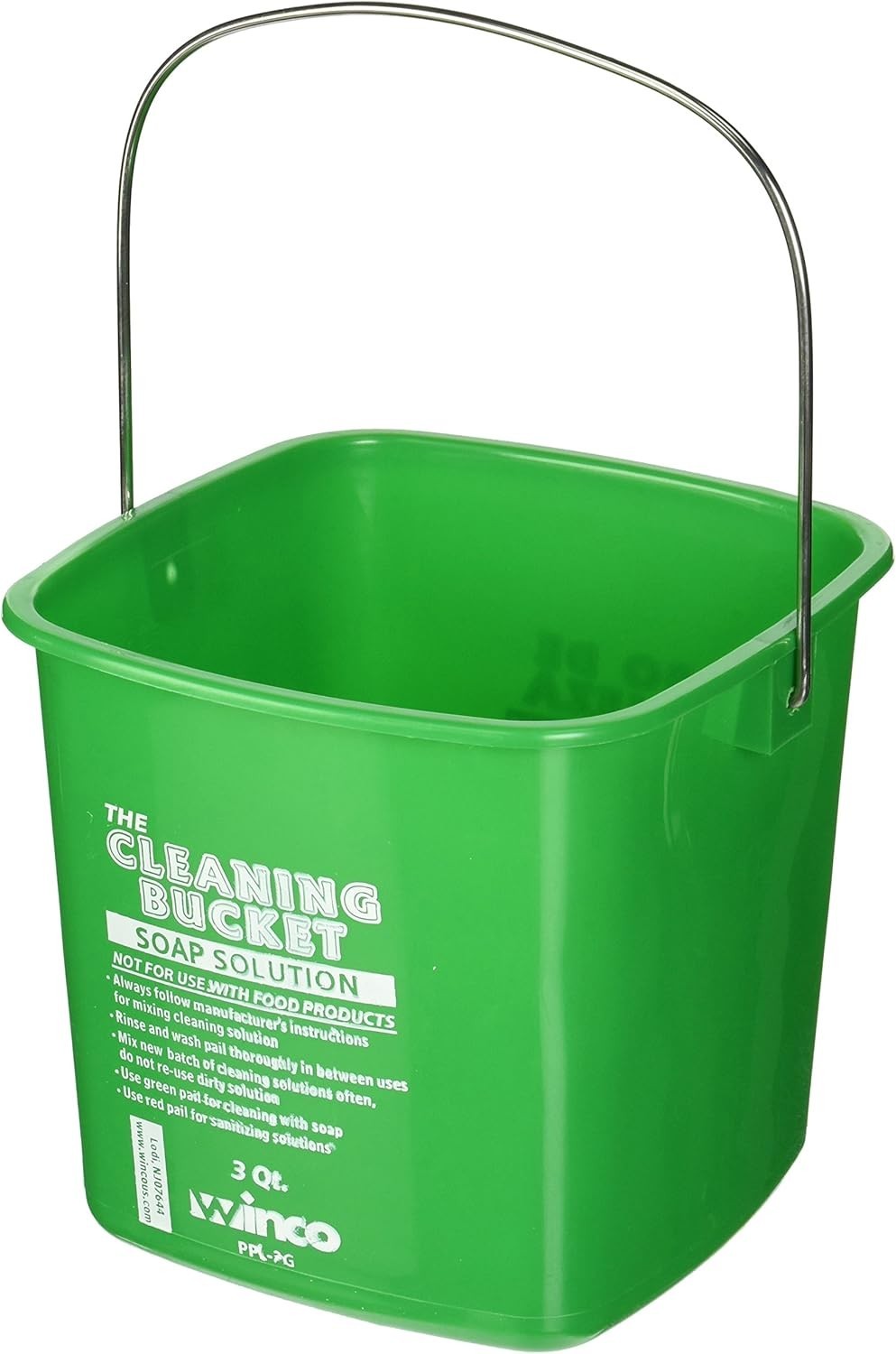 PPL-3G Cleaning Bucket, 3-Quart, Green Soap Solution