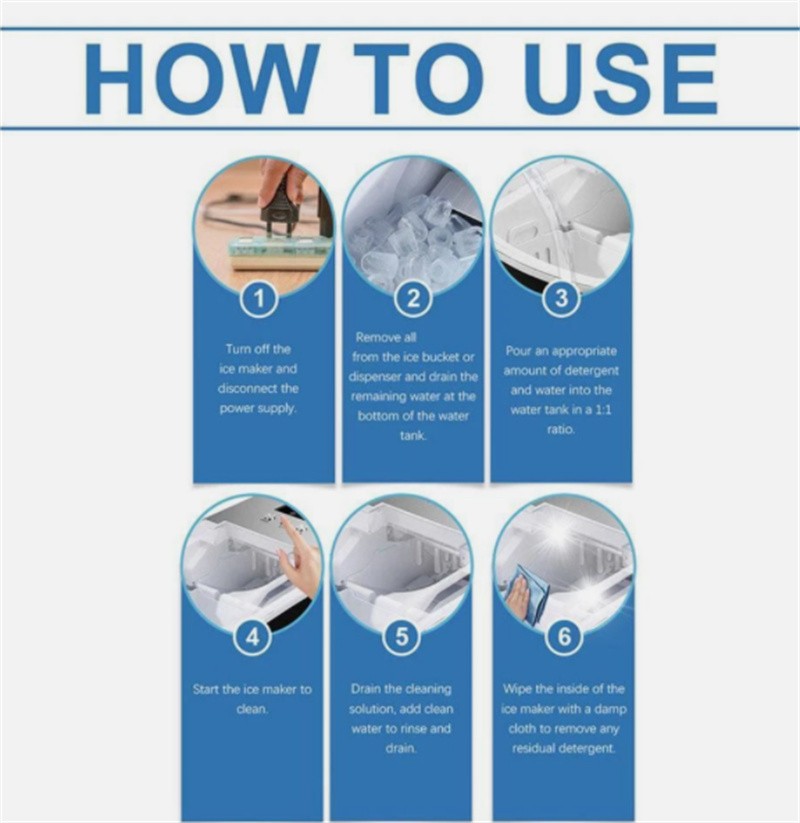 USA Ice Machine Cleaner Descaler Bottle Ice Clean Scale 100ml