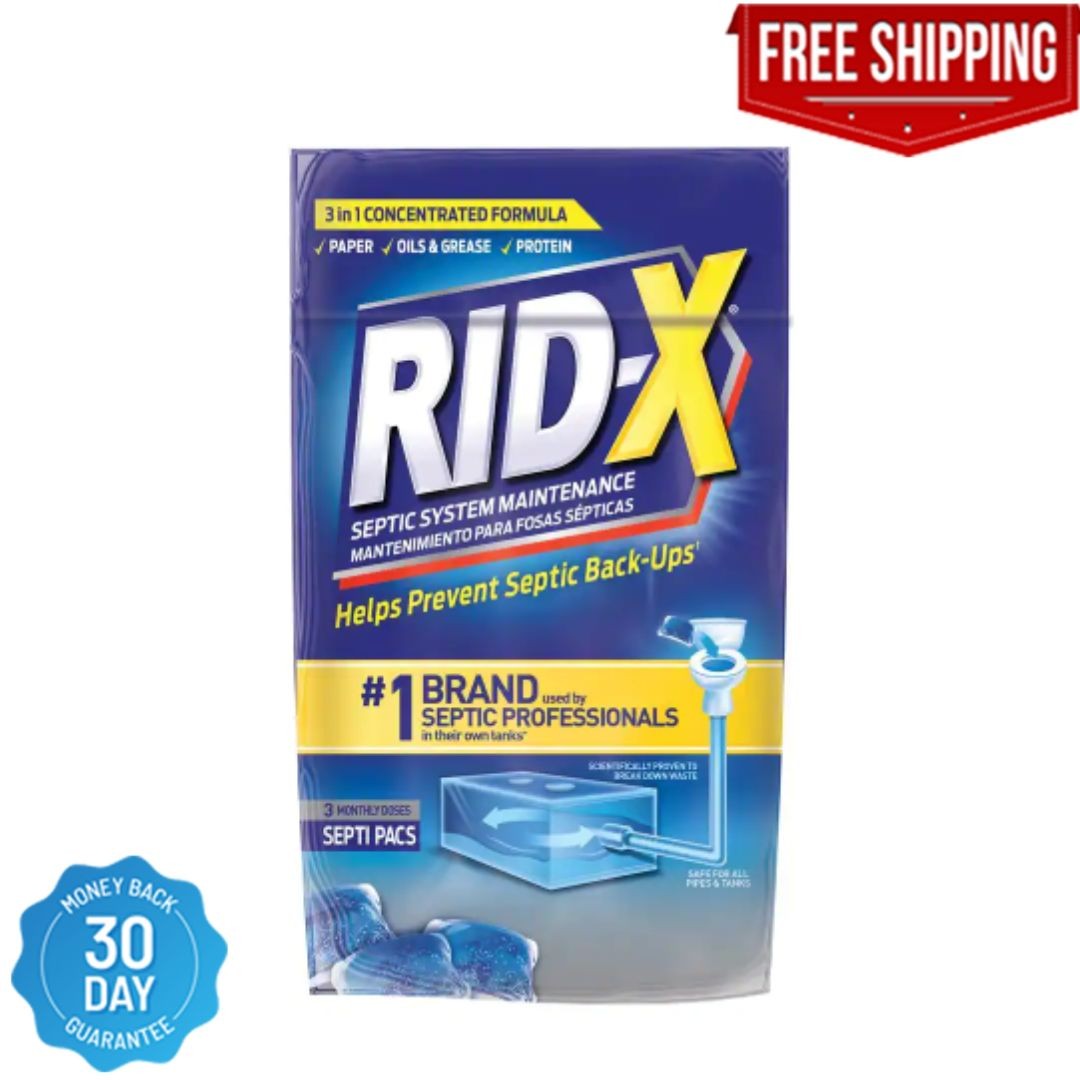 Rid-X Septic System Treatment, Septic Tank Treatment, 3-Monthly Supply Dual Acti