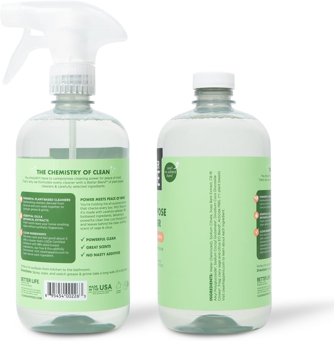 All Purpose Cleaner – Plant Based Home and Kitchen Cleaning Spray for Glass, …